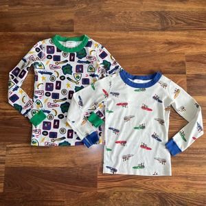Hanna Andersson Organic Cotton Pajama Winter Long Sleeve Shirts Youth Boys